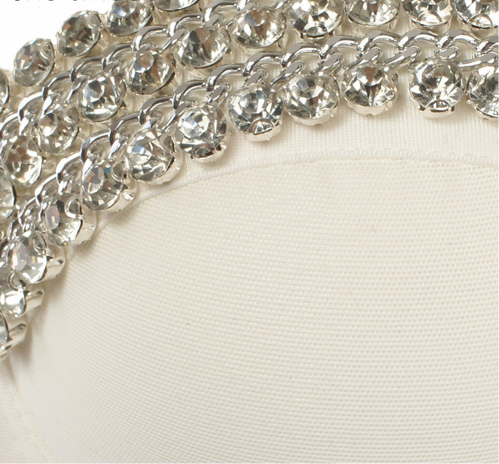 Luxury Jewel Diamond Chain Bralete Bustier Bra Cropped Top Vest - Sins & Temptations