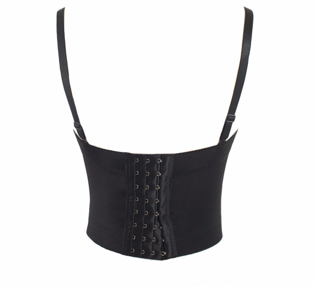 PU leather Rivet Bralete Bustier Bra Night Club Party Cropped Top Vest - Sins & Temptations