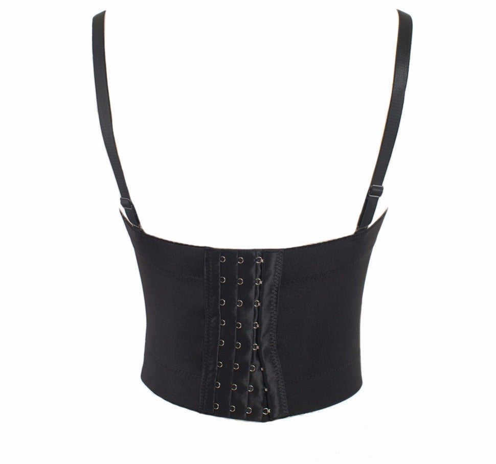 PU leather Rivet Bralete Bustier Bra Night Club Party Cropped Top Vest - Sins & Temptations