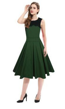 Lace Midi Dress Sleeveless Office Pleated Dress - Sins & Temptations
