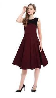 Lace Midi Dress Sleeveless Office Pleated Dress - Sins & Temptations