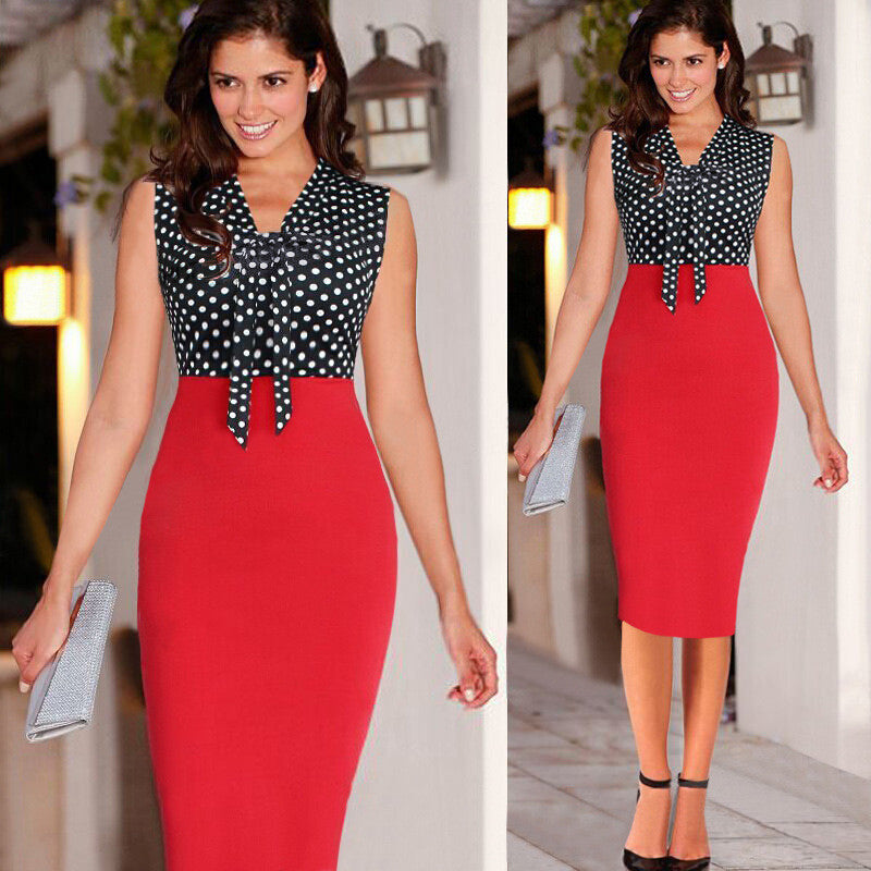 Slim Sleeveless Office Pencil Dresses Work Wear Business Party Bodycon Dress - Sins & Temptations