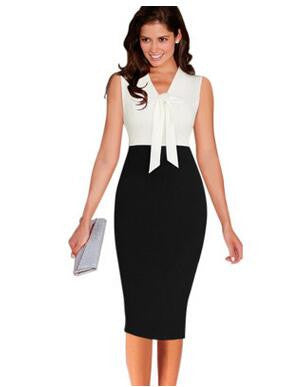 Slim Sleeveless Office Pencil Dresses Work Wear Business Party Bodycon Dress - Sins & Temptations