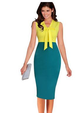 Slim Sleeveless Office Pencil Dresses Work Wear Business Party Bodycon Dress - Sins & Temptations