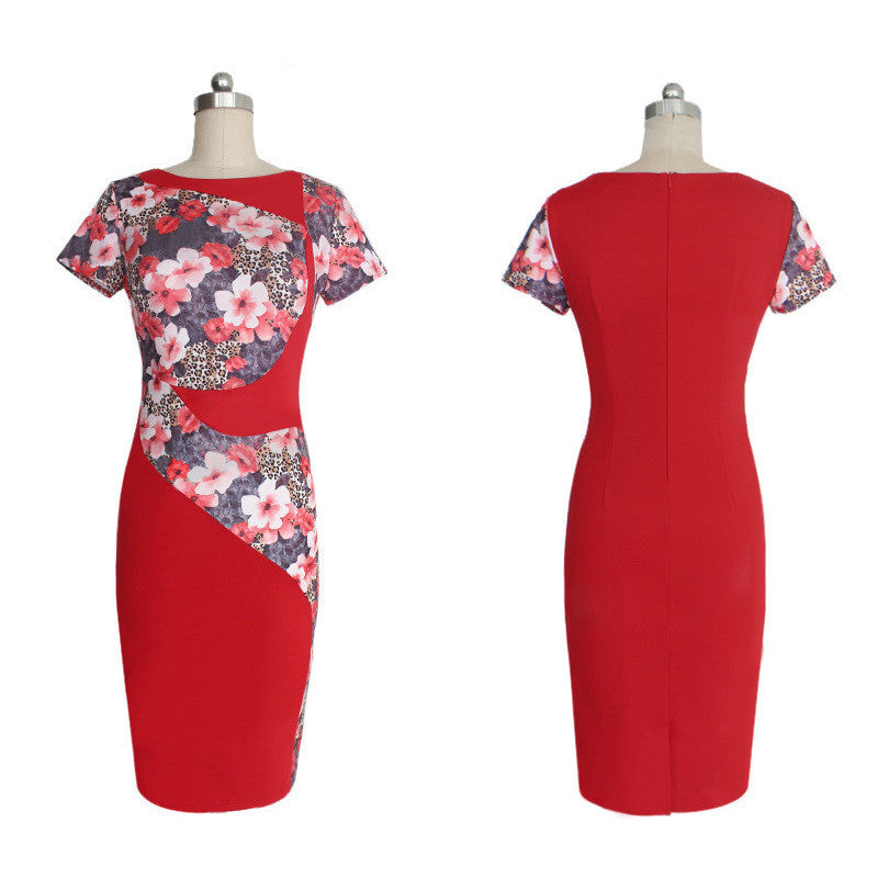 Knee Length Dress Plaid Formal Work Business Party Sheath Pencil Dress - Sins & Temptations