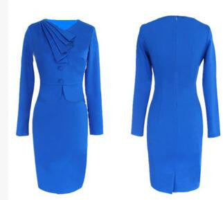 Women Work Wear Dress for Office Draped Knee Length Pencil Dress - Sins & Temptations