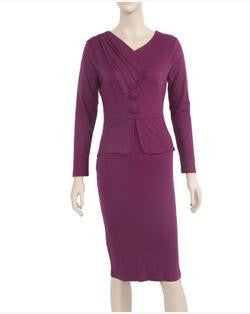 Women Work Wear Dress for Office Draped Knee Length Pencil Dress - Sins & Temptations