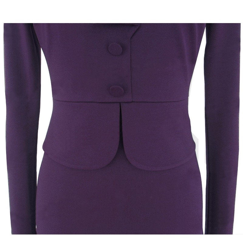Women Work Wear Dress for Office Draped Knee Length Pencil Dress - Sins & Temptations