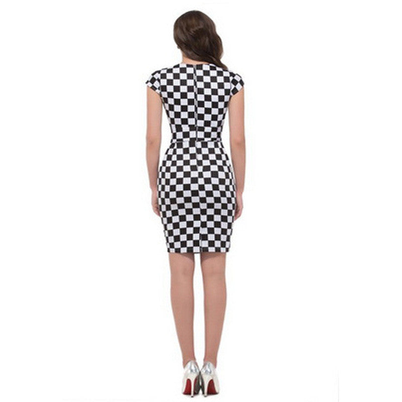 Female Vintage Work Wear Dress Business Party Casual Bodycon Pencil Dress - Sins & Temptations