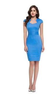 Female Vintage Work Wear Dress Business Party Casual Bodycon Pencil Dress - Sins & Temptations