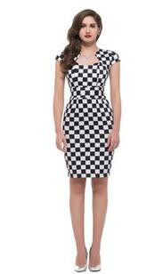 Female Vintage Work Wear Dress Business Party Casual Bodycon Pencil Dress - Sins & Temptations