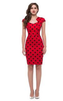 Female Vintage Work Wear Dress Business Party Casual Bodycon Pencil Dress - Sins & Temptations