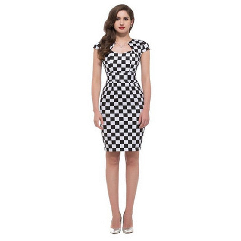 Female Vintage Work Wear Dress Business Party Casual Bodycon Pencil Dress - Sins & Temptations