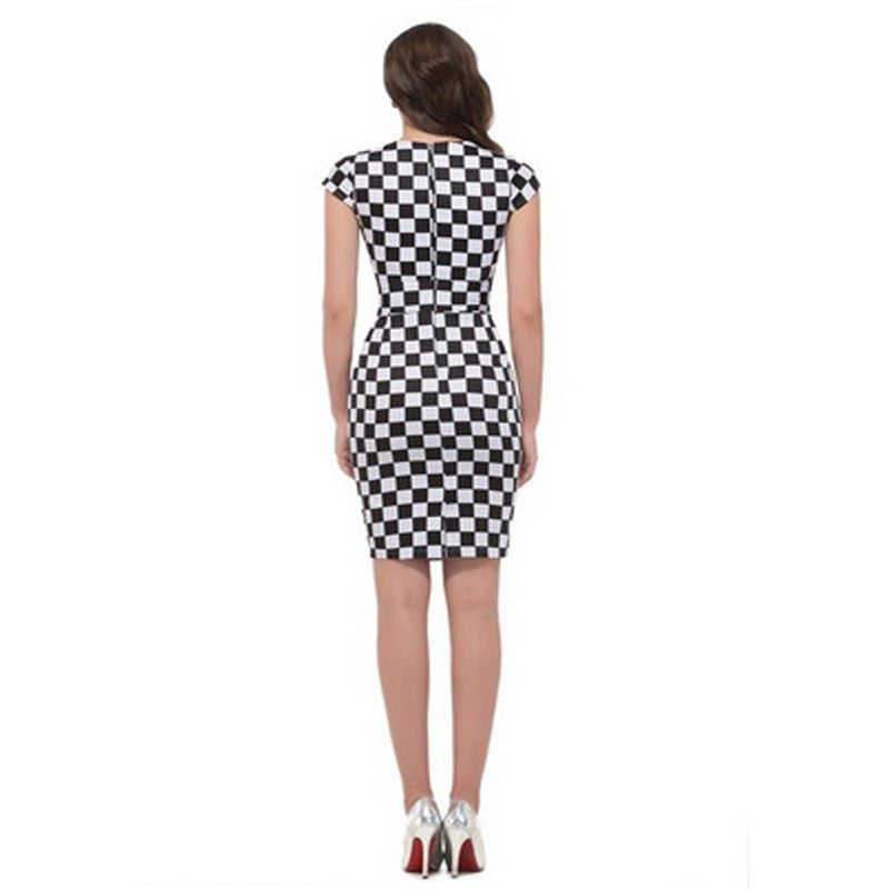 Female Vintage Work Wear Dress Business Party Casual Bodycon Pencil Dress - Sins & Temptations