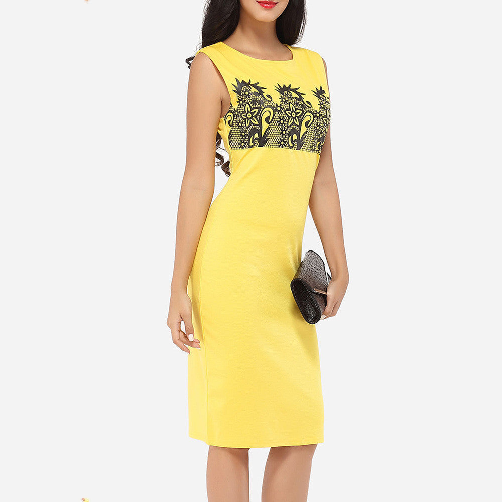 Pencil Formal Dress Work Wear Business Party Lace Knee Length Shealth Bodycon Dress - Sins & Temptations
