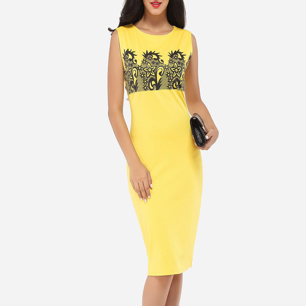Pencil Formal Dress Work Wear Business Party Lace Knee Length Shealth Bodycon Dress - Sins & Temptations