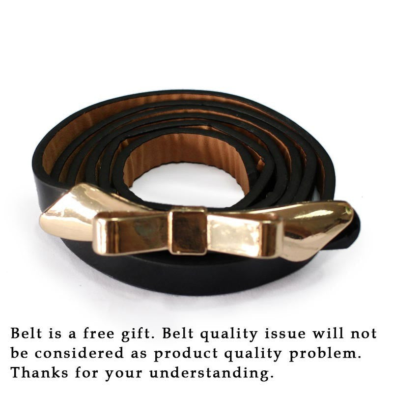 Causal Work Wear Dress with Belt Lapel Faux Wrapped V Neck Business Office Sheath Dress - Sins & Temptations