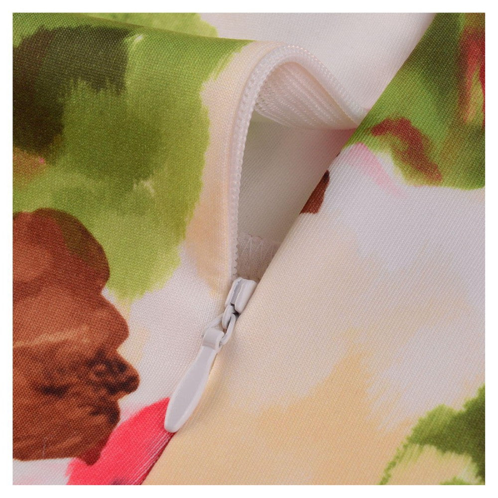 Sexy Summer Dress Workwear Business Party Casual Backless Floral Printed Bodycon Dress - Sins & Temptations