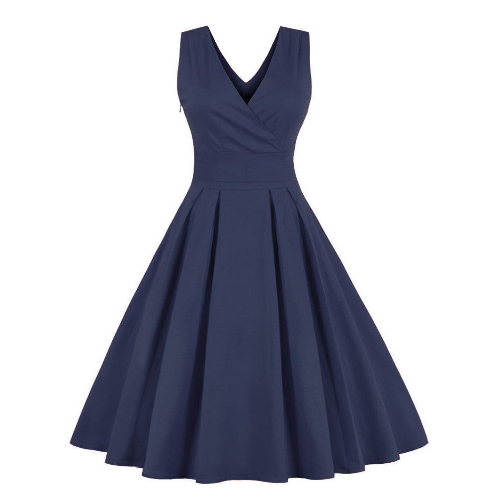Elegant Red Dress Stretchy Cotton Plus Size Party Prom Swing Feminino Vestidos - Sins & Temptations