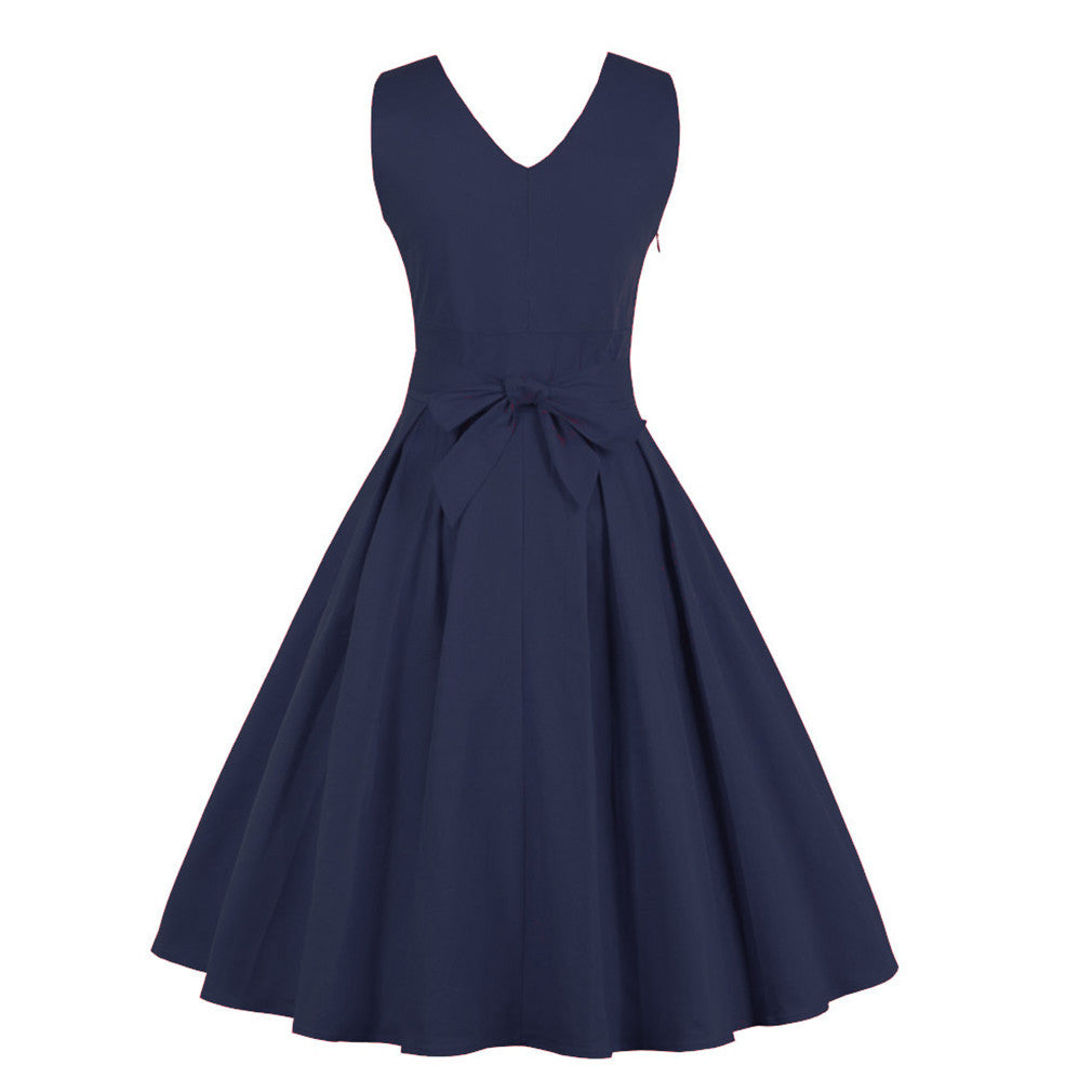 Elegant Red Dress Stretchy Cotton Plus Size Party Prom Swing Feminino Vestidos - Sins & Temptations