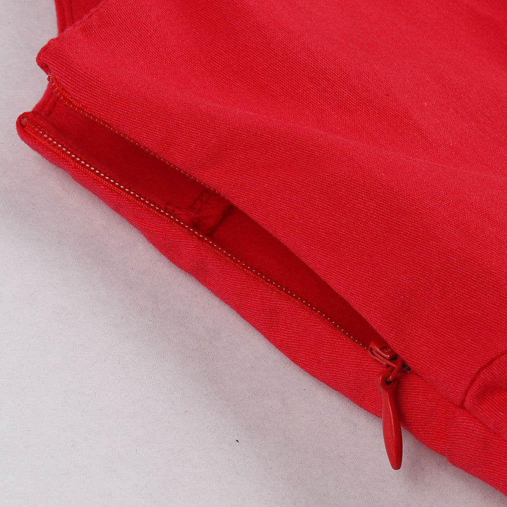 Elegant Red Dress Stretchy Cotton Plus Size Party Prom Swing Feminino Vestidos - Sins & Temptations