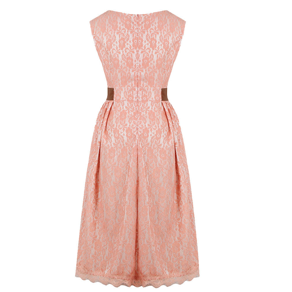 Women's Plus Size Lace Elegant Dress Vintage Crochet Dress Vestido - Sins & Temptations