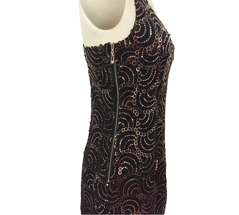 Shining Women's Flapper Dress, Gatsby Charleston Sequin Tassel Party Knee-Length Dress - Sins & Temptations