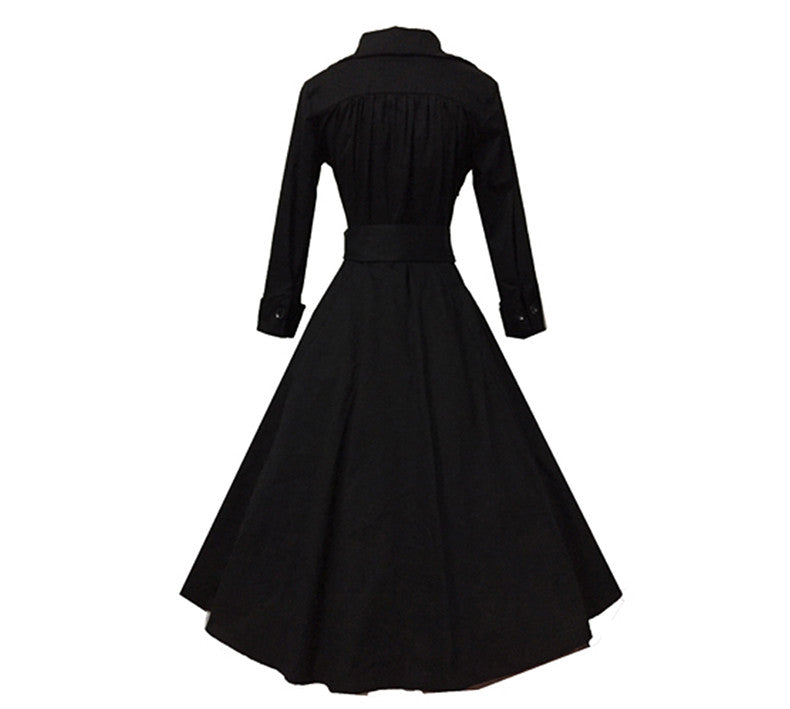 Sexy Autumn Dress Elegant Audrey Hepburn Half Sleeve Dress - Sins & Temptations