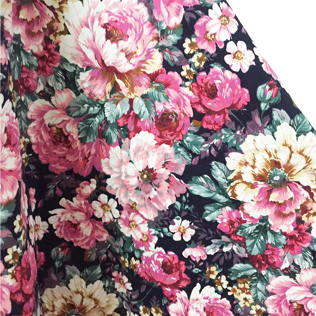 Vestidos Robe Full Sleeves Floral Print Elegant Retro Dress - Sins & Temptations