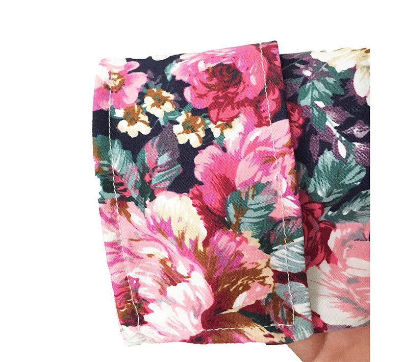 Vestidos Robe Full Sleeves Floral Print Elegant Retro Dress - Sins & Temptations