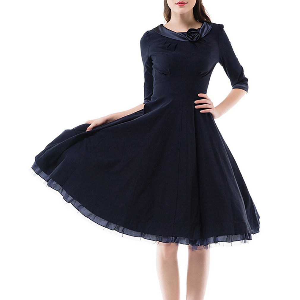 Women's Spring Dress Robe Half Sleeve Party Dress - Sins & Temptations