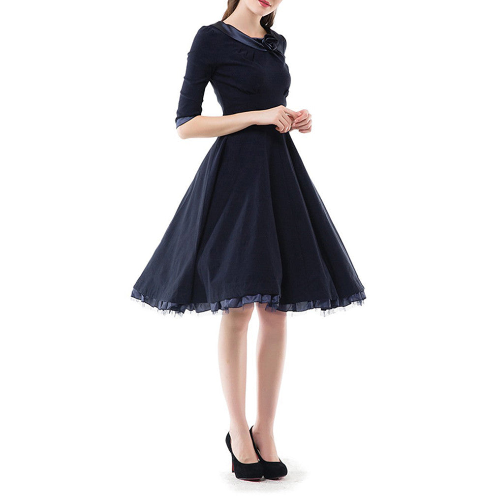Women's Spring Dress Robe Half Sleeve Party Dress - Sins & Temptations