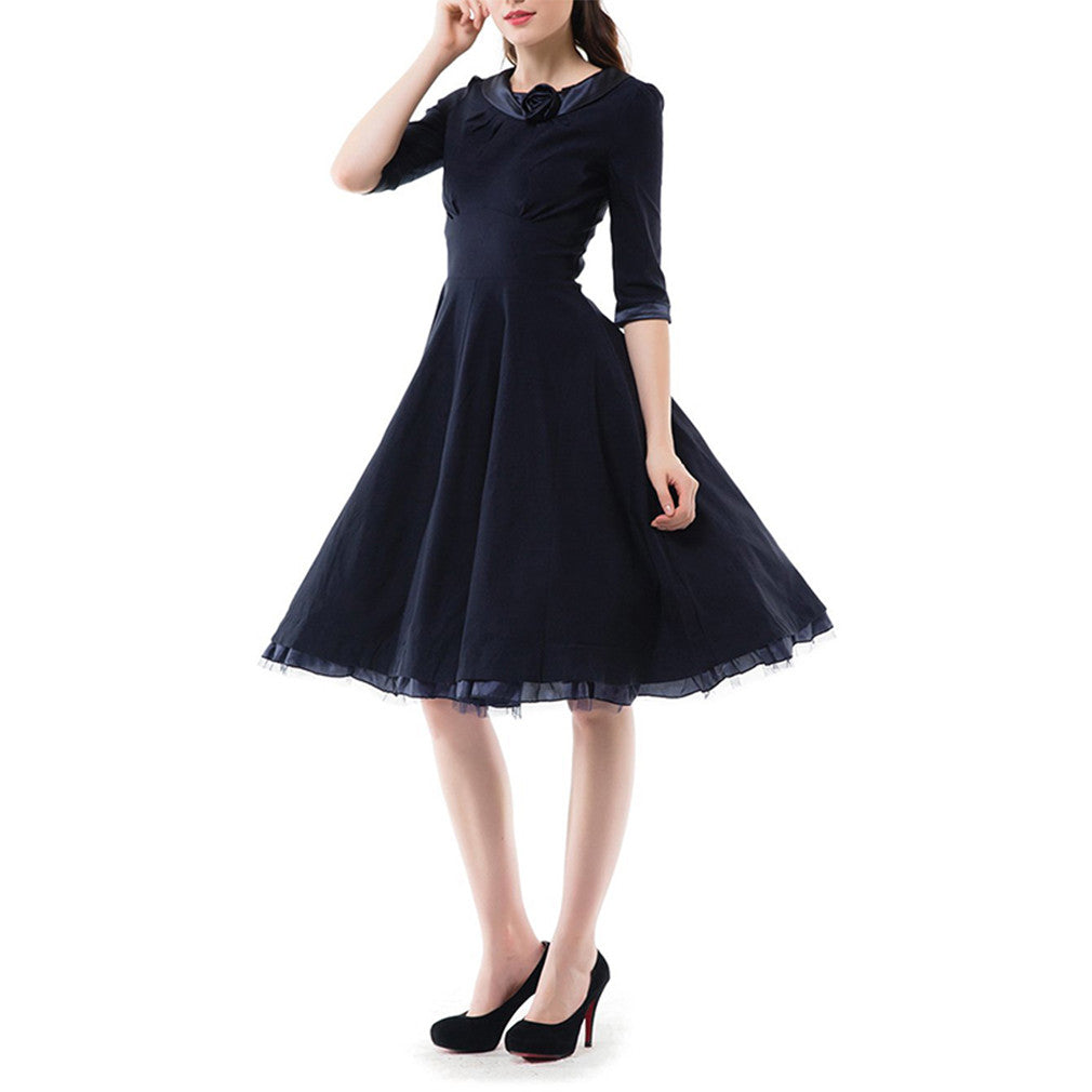 Women's Spring Dress Robe Half Sleeve Party Dress - Sins & Temptations