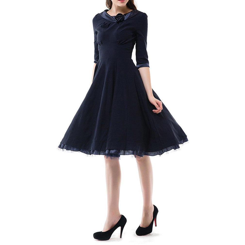 Women's Spring Dress Robe Half Sleeve Party Dress - Sins & Temptations