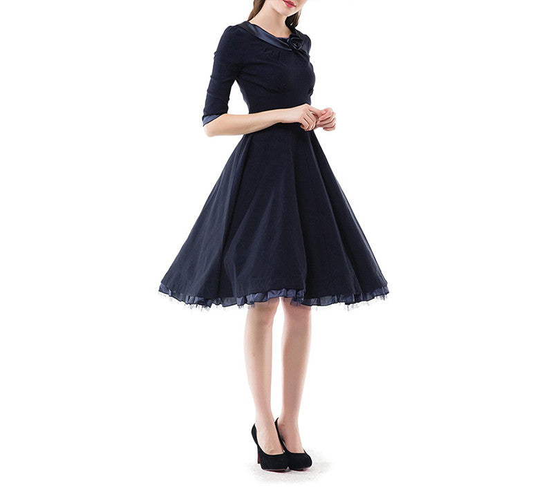 Women's Spring Dress Robe Half Sleeve Party Dress - Sins & Temptations
