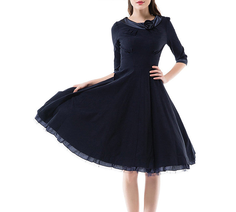 Women's Spring Dress Robe Half Sleeve Party Dress - Sins & Temptations