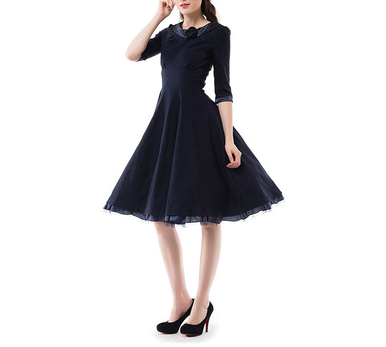 Women's Spring Dress Robe Half Sleeve Party Dress - Sins & Temptations
