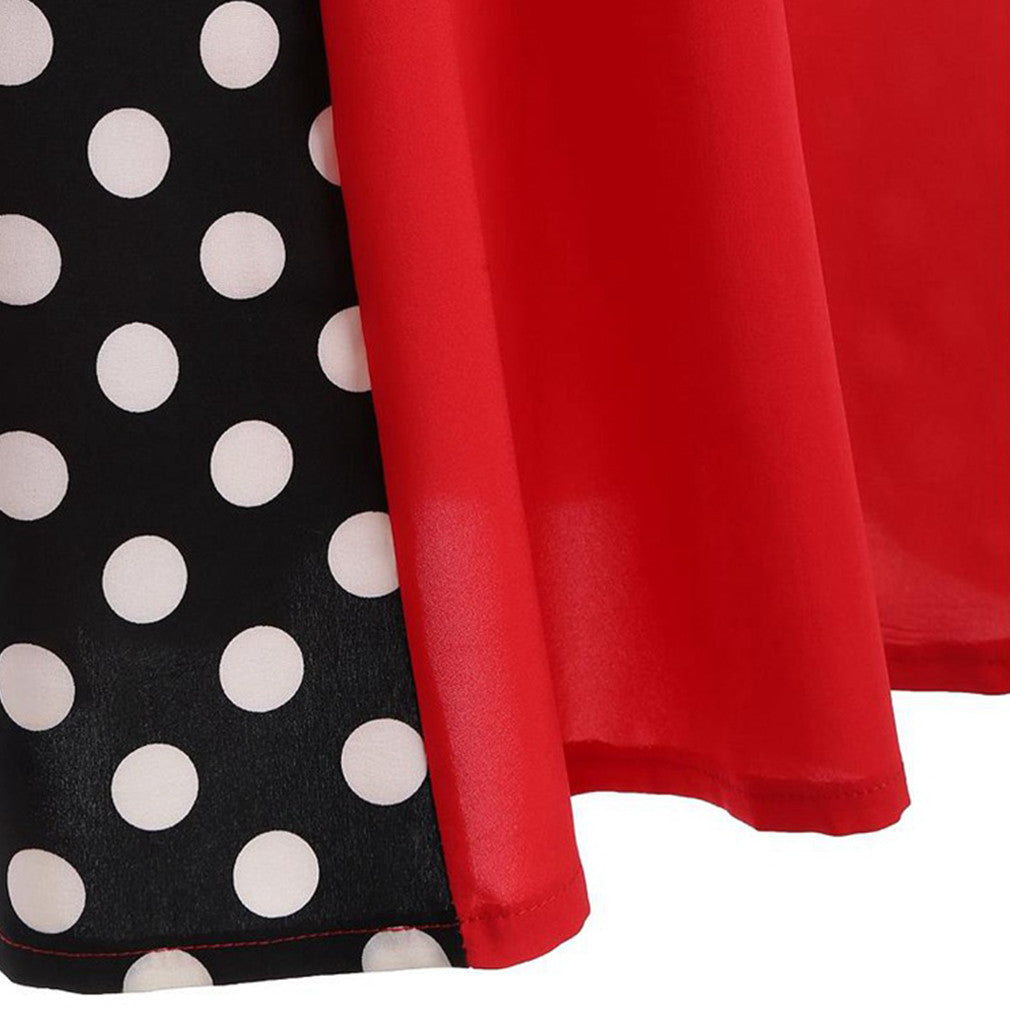 Summer Patchwork Retro Dress Casual Evening Party Half Sleeve - Sins & Temptations