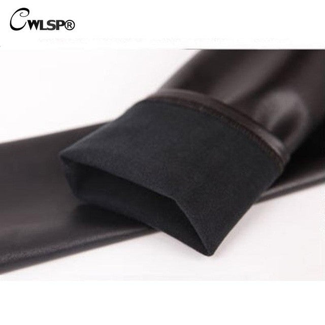 Womens Fitness Pu Leather Leggings Stretch Pants Plus Size - Sins & Temptations
