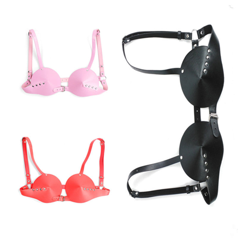 Fetish Breast Bondage Sexy pu Leather Bra - Sins & Temptations