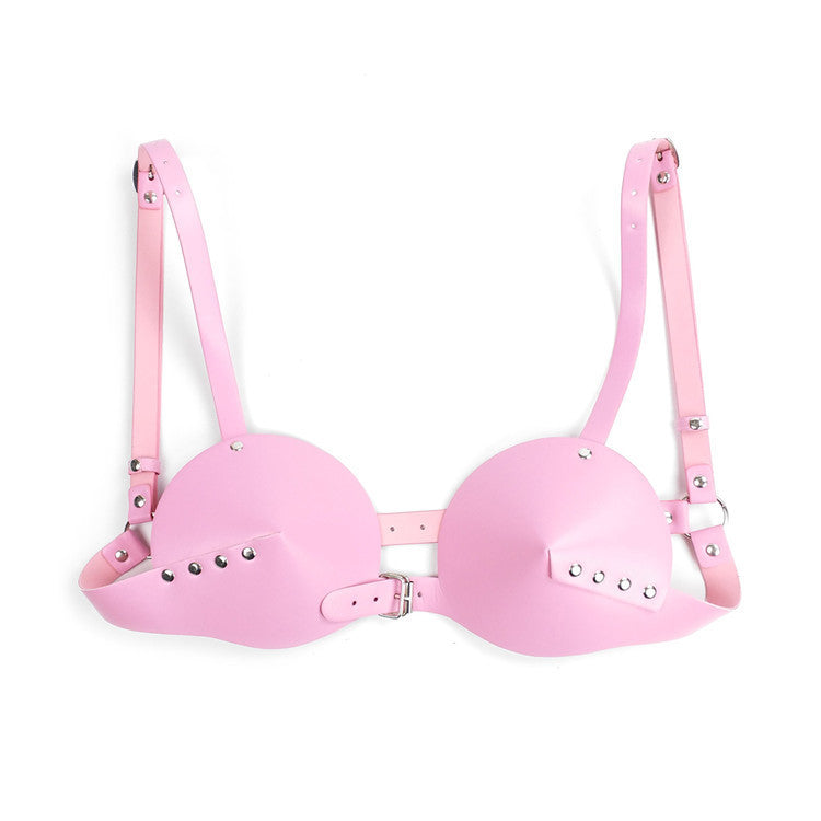 Fetish Breast Bondage Sexy pu Leather Bra - Sins & Temptations