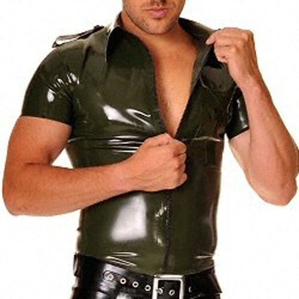 Pure latex rubber fetish uniform shirt / Jacket for men - Sins & Temptations