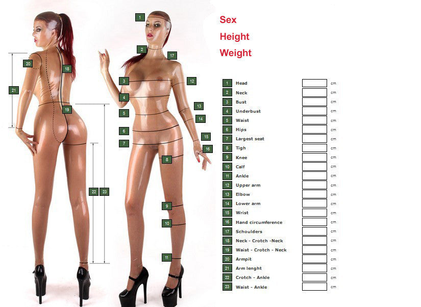 Pure Latex catsuit without strap 0.4mm rubber jumpsuit for female - Sins & Temptations