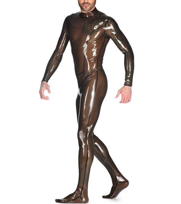 Semitransparent Pure Latex Bodysuit Enclosed Latex Rubber Catsuit - Sins & Temptations