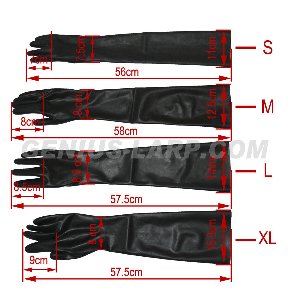 Pure Latex gloves shoulder length Skin Tight Long Gloves - Sins & Temptations