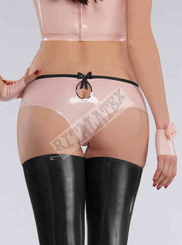 Lovely Rubber Pure Latex Girls Briefs Baby Pink Latex Underwear Latex Shorts - Sins & Temptations