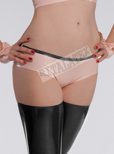 Lovely Rubber Pure Latex Girls Briefs Baby Pink Latex Underwear Latex Shorts - Sins & Temptations