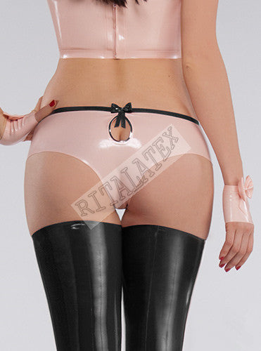 Lovely Rubber Pure Latex Girls Briefs Baby Pink Latex Underwear Latex Shorts - Sins & Temptations