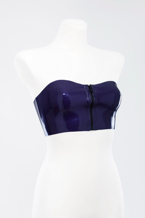 Pure Latex tube top with zipper Latex Underwear Women's Latex Rubber Costumes - Sins & Temptations