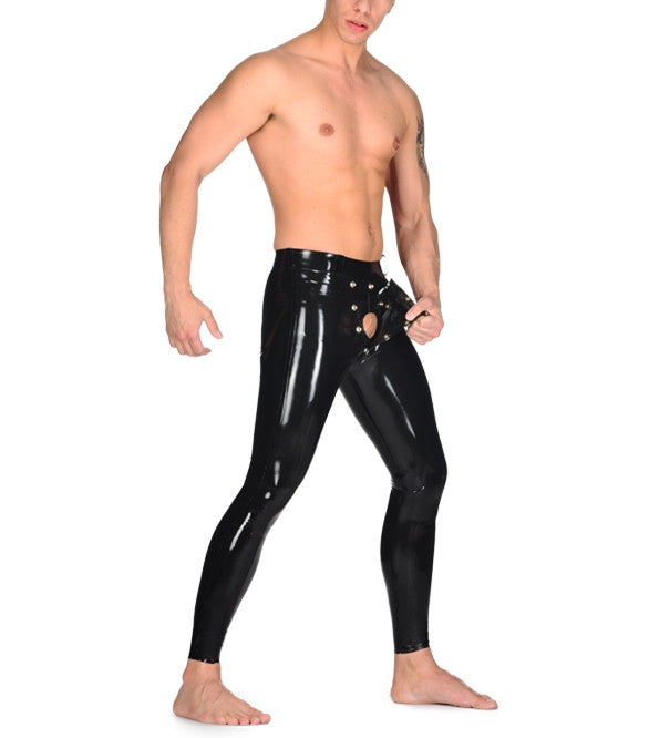 Men's Pure Latex Leggings Sexy Exotic Apparel Long Pants - Sins & Temptations